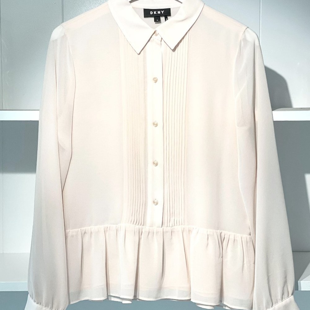 DKNY Dress Shirt | Women's Size Small | Light Pink